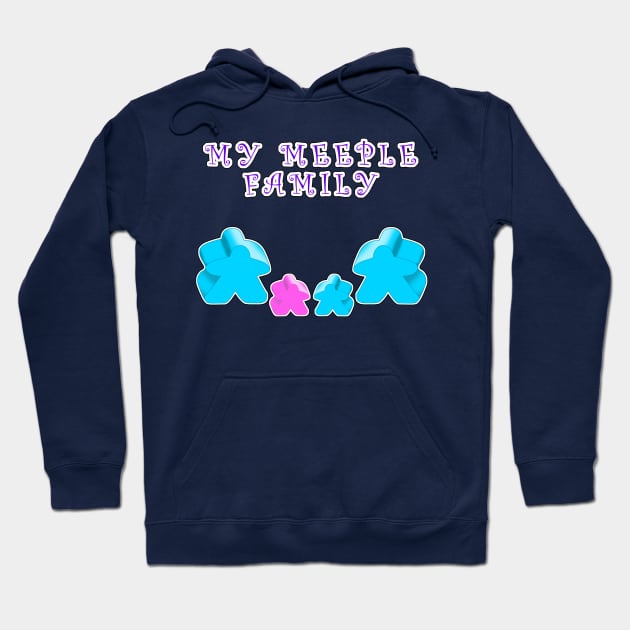 Meeple family 2 man 1 boy 1 girl Hoodie by MononcGeek